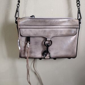 Rebecca Minkoff Distressed Leather Beige Crossbody Bag